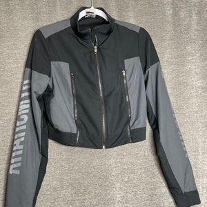 Gymshark Turbo Track Jacket | Black and Gray